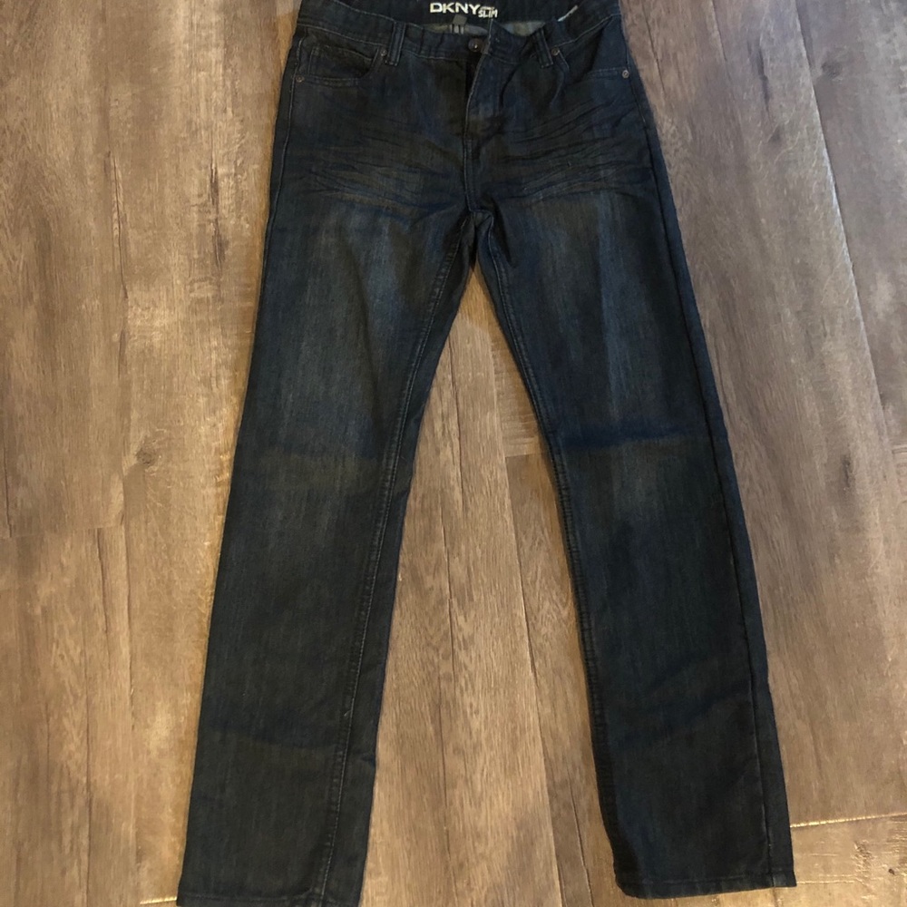DKNY jeans. / navy with smile marks